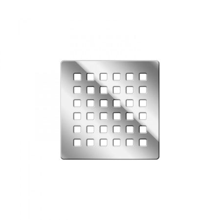 Трап BERGES водосток напольный Trend 100x100 нержавеющая сталь, хром глянец, D50 вертикальный, артикул 091003