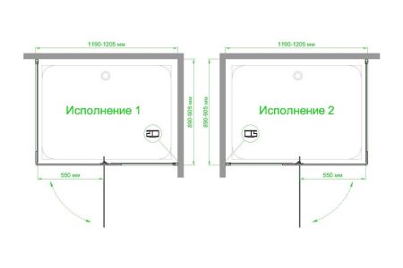 Душевой угол Royal Bath  RB  HPV-C 120х90х213 (матовое), артикул RB9120HPV-C