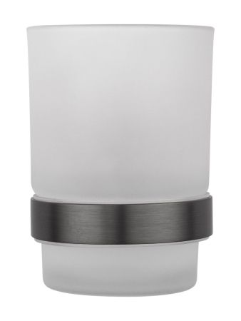 Стакан для зубных щеток с держателем WONZON & WOGHAND GRAFFITY, Темный графит (WW-9321-BGM), артикул WW-9321-BGM