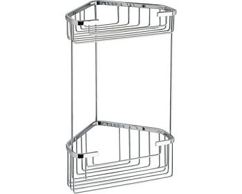 Gedy, решётка угловая 2-х уровневая (20х15,1хh32,5), цвет хром