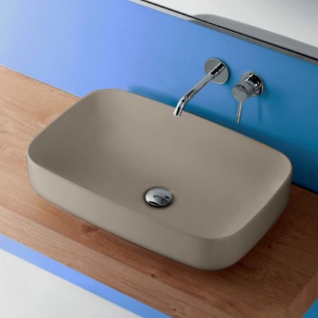 Kerasan Tribeca Раковина накладная 70х43см, без отв. под смеситель, цвет: Nocciola, артикул 460281*0 Nocciola