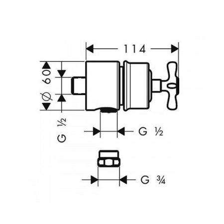 AX Montreux Fixfit Stop шланговое подсоединение, ½, цвет: полированное золото, артикул 16882990