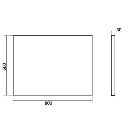 Зеркало Orange Line 80 Li-80ZE с подсветкой с сенсорным выключателем