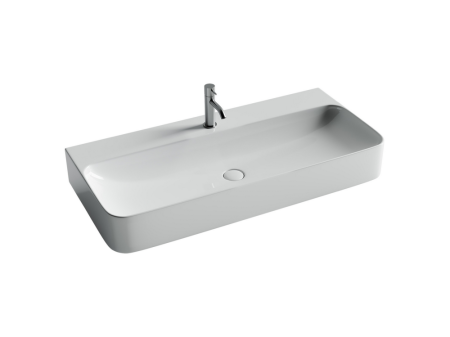 Умывальник Аура (Aura) с 1 отверстием для смесителя, без перелива 1000x470x135мм, артикул CN2007