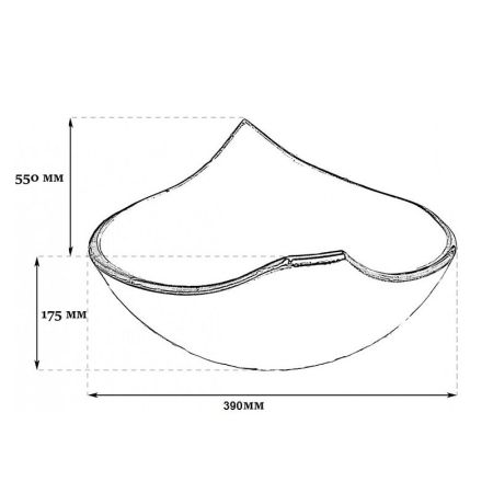 Раковина-чаша Bronze de Luxe Leaf 55 2430 Зеленый глянец