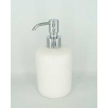 Stil Haus Nemi, настольный керамический дозатор, цвет хром - белая керамика