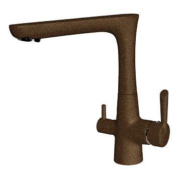 Смеситель для кухни с подключением фильтра GranFest 3223, терракот