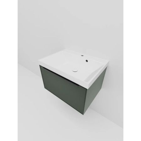 Тумба под раковину подвесная La Fenice SIMPLA FNC-01-SIM-G-60, серо-зелёная, артикул FNC-01-SIM-G-60