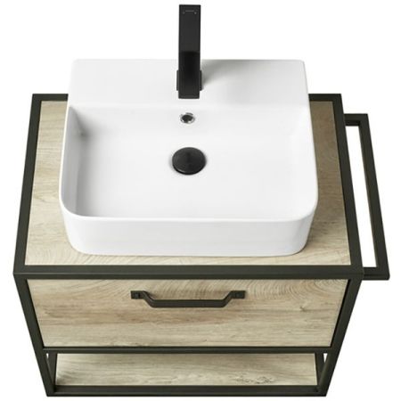 Тумба под раковину АКВАТОН ЛОФТ ФАБРИК 64,2 1A242301LTDU0 (подвесная, дуб эндгрейн), шт, артикул 1A242301LTDU0