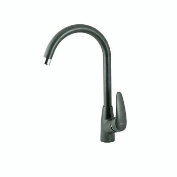 Смеситель для кухни Lemark LINARA с высоким поворотным изливом, цвет: антрацит (LM0405PAN)