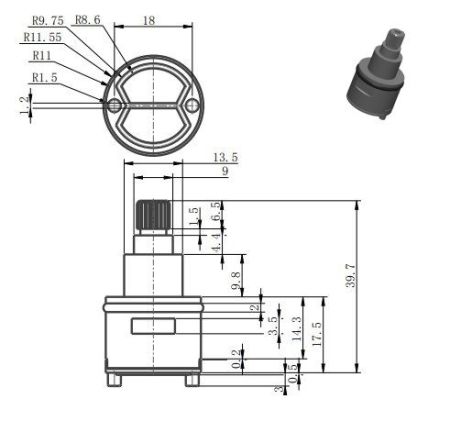 Кран-букса BELZ для переключения 2 режима (BF60), артикул BF60