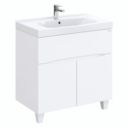 Тумба Onika Стрим 80 напольная, белая (ум. Como 80), артикул 108055