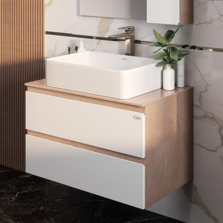 Столешница к тумбе Onika Алеста 80 камень светлый, артикул 680001