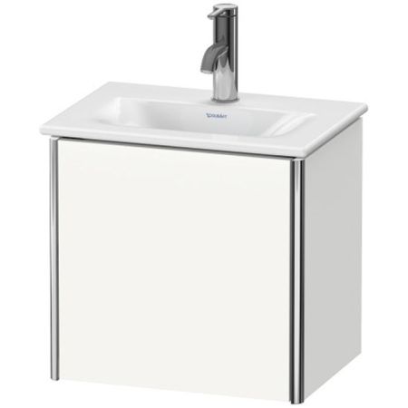 Duravit XSquare Тумба подвесная под раковину # 073345, 1 дверца, петли слева, 397x430x308мм, цвет White High Gloss, артикул XS4220L2222