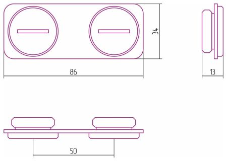 Пластина монтажная EU50 G 3/4" (Без покрытия)