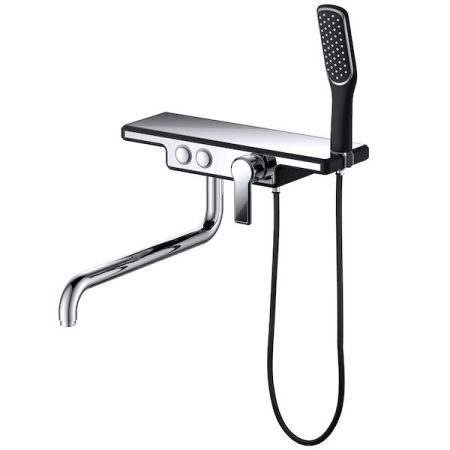 Смеситель для ванны D&K Berlin Technische DA1443315 универсальный Хром Черный, артикул DA1443315