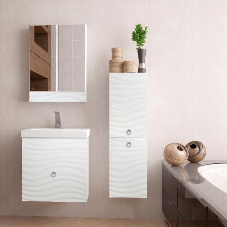 Зеркальный шкаф Style Line Вероника 60, Люкс белый, артикул ЛС-00000055