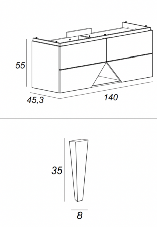Мебель для ванной CEZARES Collection 1973, артикул 55196