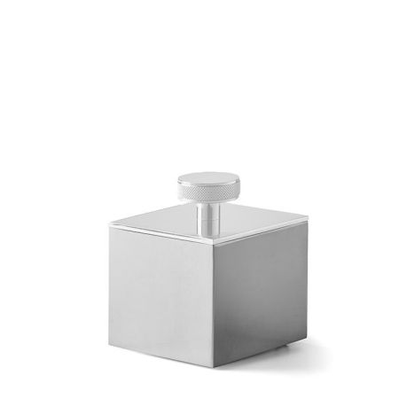 3SC Metal Quadra Баночка универсальная, 7х7хh8см, с крышкой, настольная,цвет: белый матовый, артикул ME46ABO