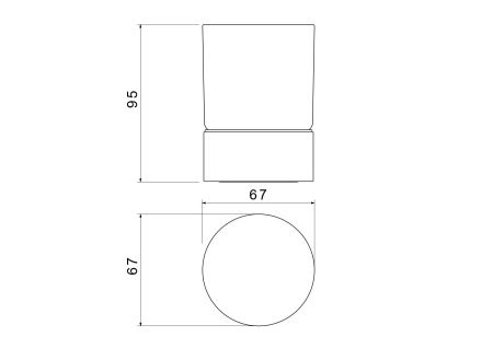 Стакан настольный AQUATEK, матовый черный AQ4428MB ЛИРА, артикул AQ4428MB