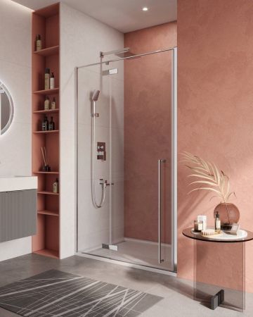 LINER-B-12-90-C-NERO-L Душевая дверь, артикул LINER-B-12-90-C-NERO-L