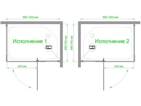 Душевой уголок Royal Bath  RB  HPVD-C-CH 100х70х200 (матовое), артикул RB7100HPVD-C-CH