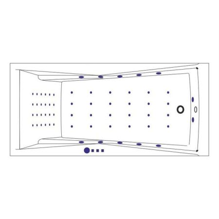 Ванна WHITECROSS Palace 180x80 "NANO" (золото), артикул 0104.180080.100.NANO.GL