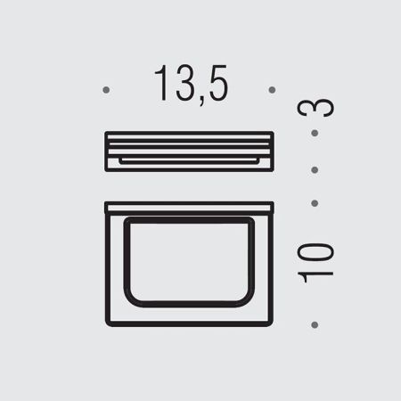 Colombo Look Мыльница подвесная, цвет: PVD золото матовое/матовое стекло, артикул B1601.OM-VAN