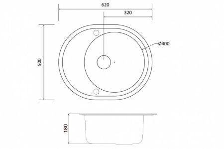 Кухонная мойка ZorG Granit GR 620 BLACK BRONZE Черный / Бронза, артикул GR 620 BLACK BRONZE