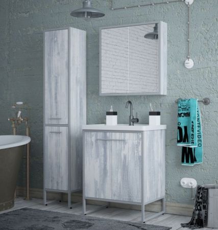 Тумба "Айрон 70", серый/арт, Сомо 70 / Фостер 70, артикул SD-00000309