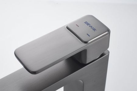 Смеситель для раковины Shevanik S9701T, оружейная сталь