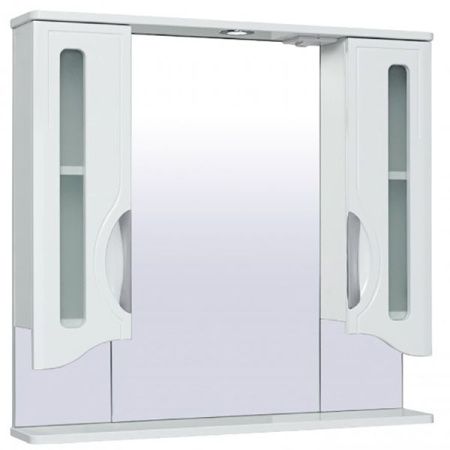 Зеркало со шкафом Runo Толедо 85 4620750024741 с подсветкой Белое