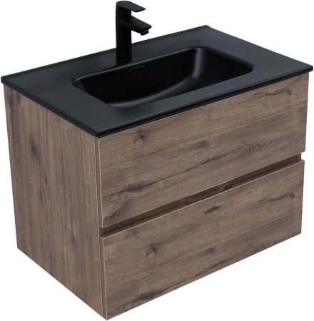 Тумба под раковину Aquanet Алвита New 70 2 ящика, дуб веллингтон табак, артикул 00334185