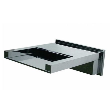 Излив, Bossini, Bocca Cascata XL, для ванной или душа, настенный, вынос излива, мм-155, стандарт подводки-1/2", каскадная струя, материал-латунь, цвет-хром, артикул E88500.030