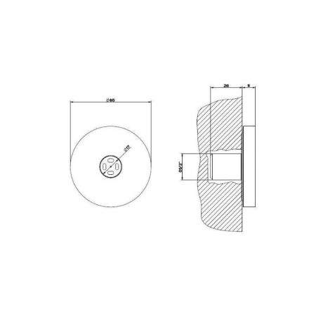 Gessi Body Jets Боковая форсунка с распылителем, цвет: хром, артикул 32977#031