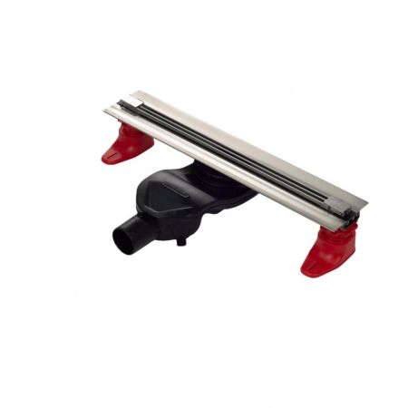 Желоб BERGES водосток SUPER Slim 400, матовый хром, S-сифон D50 H60 боковой, артикул 090177