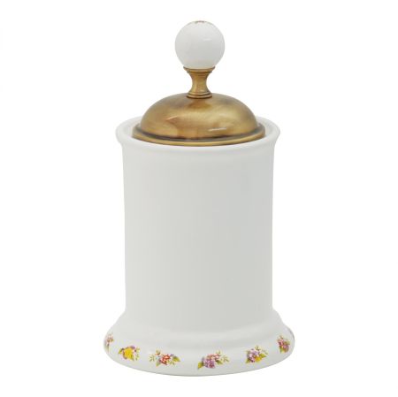 PROVANCE Баночка высокая H14 см. с крышкой, керамика с декором/бронза, артикул 17615