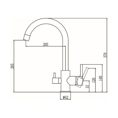 Смеситель для кухни с подключением к фильтру Savol S-L1802C, бронза