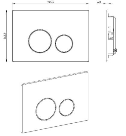 Клавиша смыва Allen Brau Priority 4.0 9.20007.BN никель браш