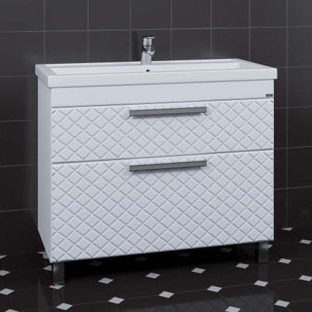 Тумба для умыв. "Калипсо 100" NEW 2 ящ. напол. (ум. Фостер 100), артикул 217011лN