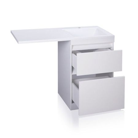 Тумба напольная "Даллас 120", Люкс белая, PLUS, ЭМАЛЬ, артикул СС-00002338