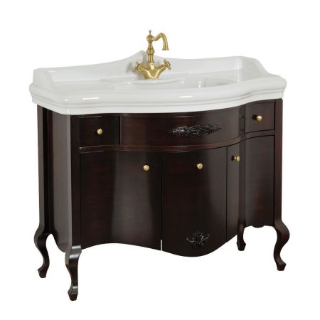 IMPERO База L110xH82xP57 см, для раковины 110 см, 3 двери 2 ящика, цвет: NOCE, артикул 25957