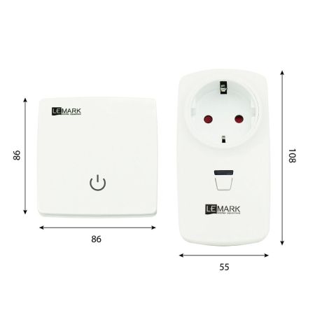 Беспроводной выключатель Lemark DON SLIM с дистанционным управлением для измельчителей DON цвет: белый (9940099), артикул 9940099
