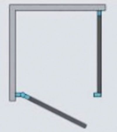 Дверь душевого уголка Radaway Arta KDJ I 80 L фурнитура Хром+ стекло прозрачное, артикул 386081-03-01L