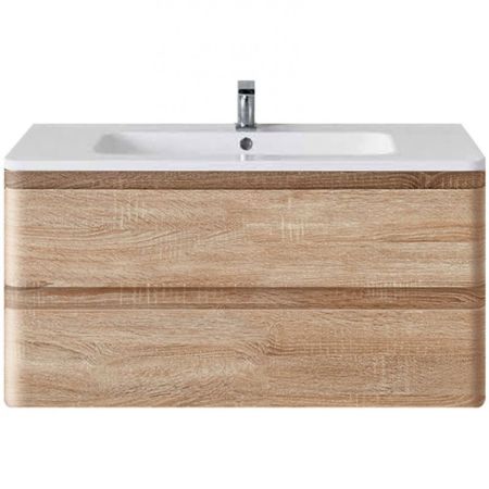 Тумба под раковину Vincea Alba VMC-1A100WO подвесная W.Oak, артикул VMC-1A100WO