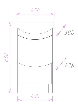 Тумба Onika Селена 45 напольная, бодега (ум. Дора 47/ Азов 45)