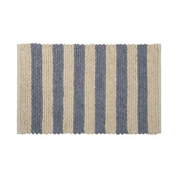 Коврик для ванной комнаты FIXSEN AMBER FX-8040W, синий/бежевый