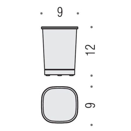 Colombo Alize Стакан настольный, цвет: хром/матовое стекло, артикул B2541.CR-VAN