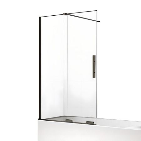 Шторка для ванны NEW TRENDY SMART BLACK 140 см EXK-4204 (черный), артикул EXK-4204