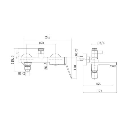 Душевая система FASHUN A2486-7, черный